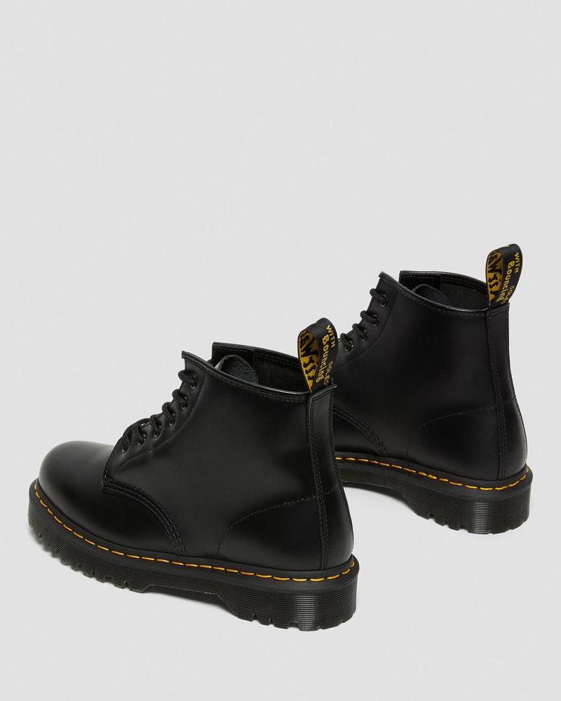 Black Men's Dr Martens 101 Bex Smooth Leather Ankle Boots | CA 405BEX